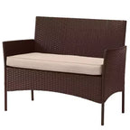 Conjunto de muebles de ratán para patio exterior de 4 piezas Pure Garden