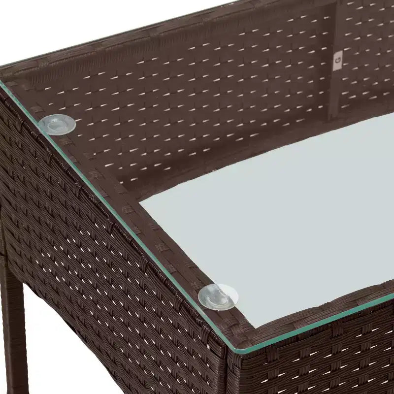 Conjunto de muebles de ratán para patio exterior de 4 piezas Pure Garden
