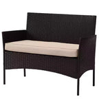 Conjunto de muebles de ratán para patio exterior de 4 piezas Pure Garden