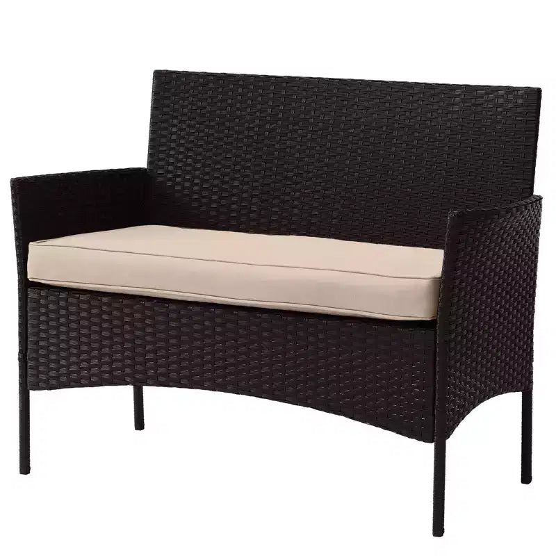 Conjunto de muebles de ratán para patio exterior de 4 piezas Pure Garden