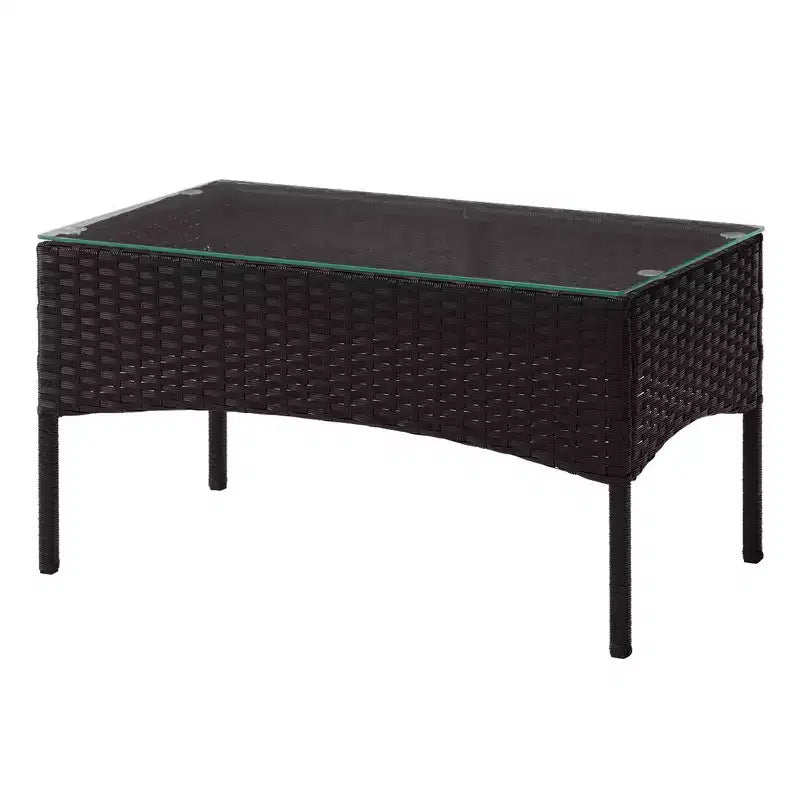 Conjunto de muebles de ratán para patio exterior de 4 piezas Pure Garden