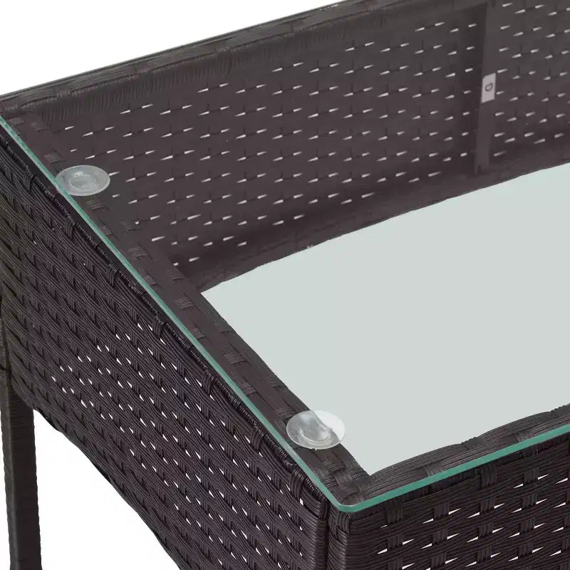 Conjunto de muebles de ratán para patio exterior de 4 piezas Pure Garden