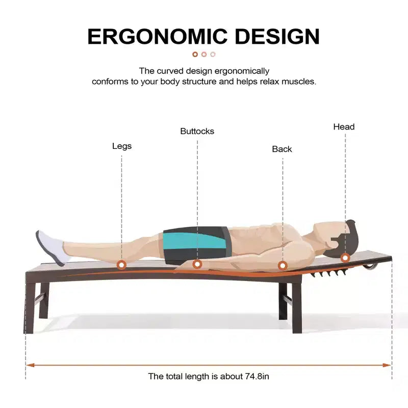 Set Crestlive Products da 3 pezzi con sedie chaise longue da patio per esterno con struttura in metallo e tavolino laterale