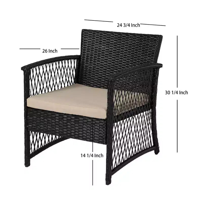 WestinTrends 4-delige loungeset voor buiten