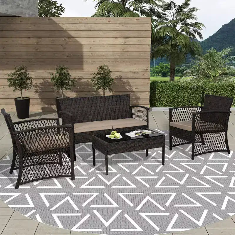 WestinTrends 4-delige loungeset voor buiten
