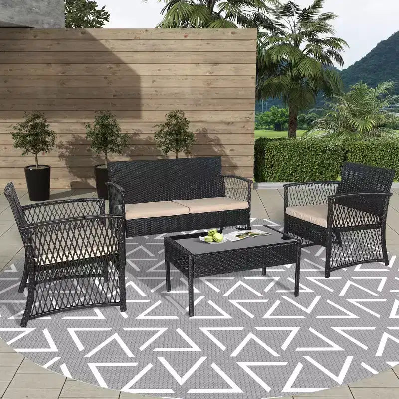 WestinTrends 4-delige loungeset voor buiten