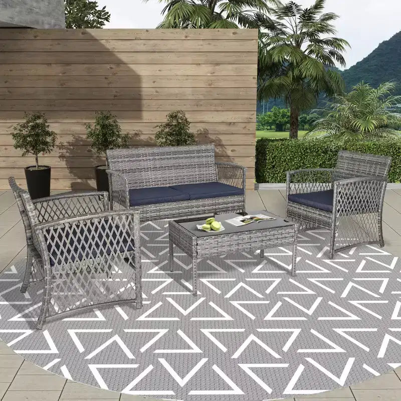 WestinTrends 4-delige loungeset voor buiten