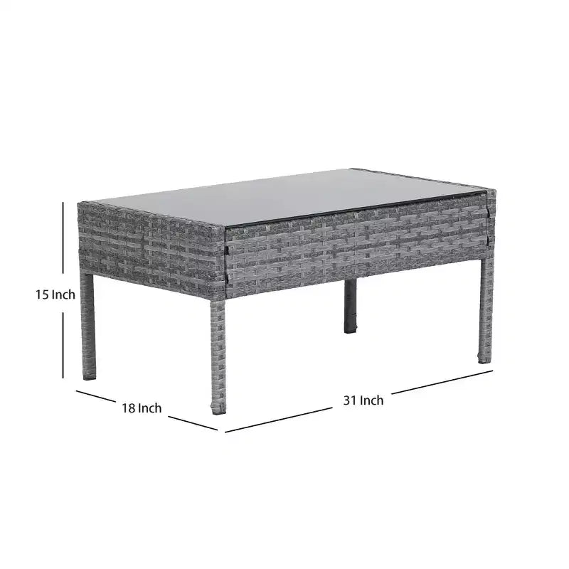 WestinTrends 4-delige loungeset voor buiten