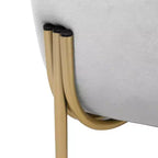 Modern Velvet Accent Chair - Single-Seater Sofa with Gold Iron Legs and Contoured Backrest