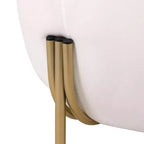 Modern Velvet Accent Chair - Single-Seater Sofa with Gold Iron Legs and Contoured Backrest