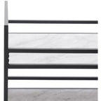 3-Tier Bar Serving Cart with Faux Marble Shelves and Casters