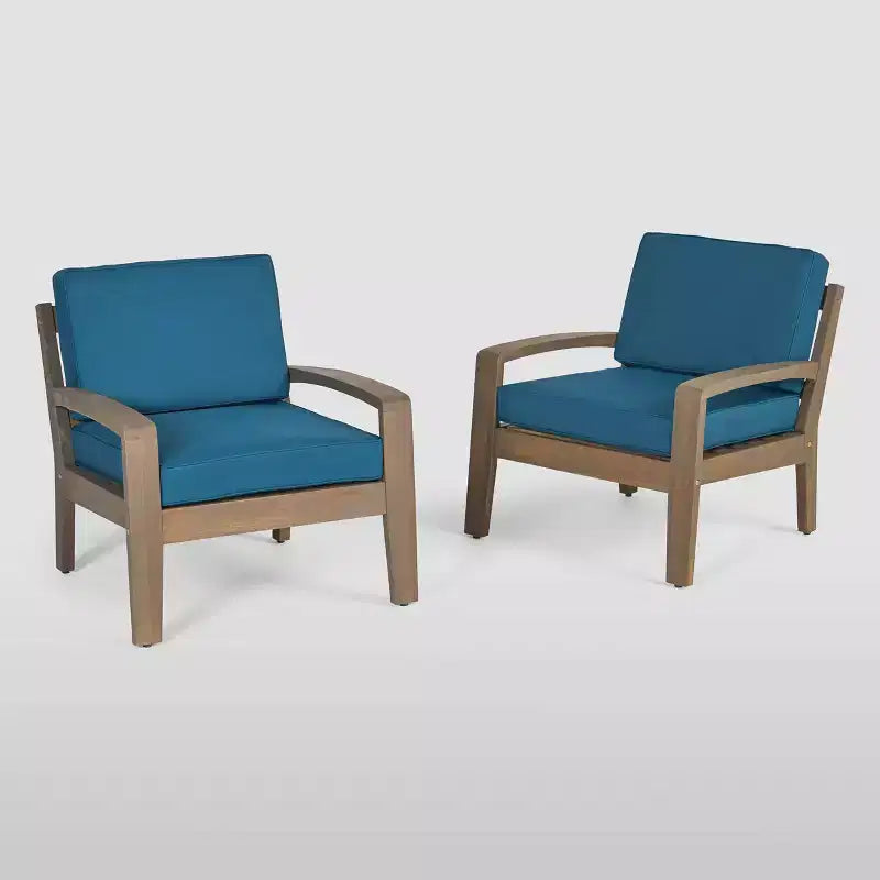 Set da conversazione da patio Grenada in acacia, 4 pezzi - Christopher Knight Home