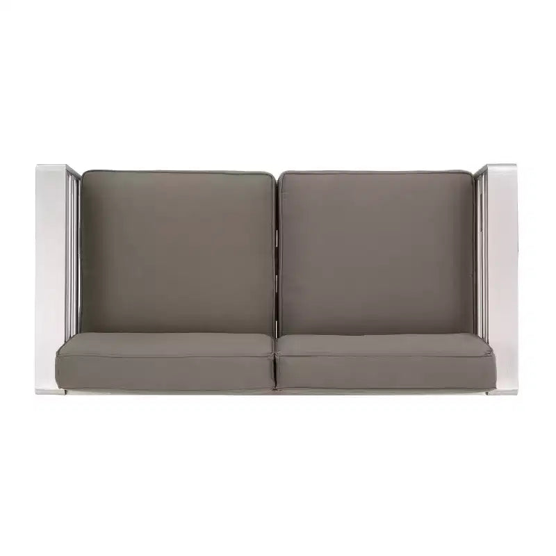 Cape Coral 5-teiliges Sitzgruppen-Set aus Aluminium und MGO mit Feuerstellentisch – Christopher Knight Home