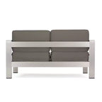 Cape Coral 5-teiliges Sitzgruppen-Set aus Aluminium und MGO mit Feuerstellentisch – Christopher Knight Home