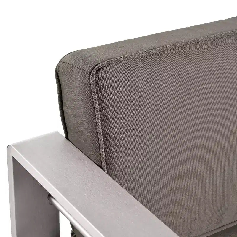 Cape Coral 5-teiliges Sitzgruppen-Set aus Aluminium und MGO mit Feuerstellentisch – Christopher Knight Home