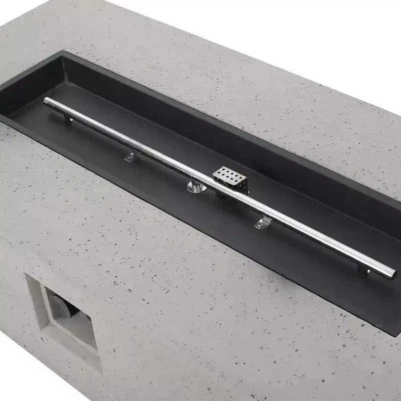 Cape Coral 5-teiliges Sitzgruppen-Set aus Aluminium und MGO mit Feuerstellentisch – Christopher Knight Home