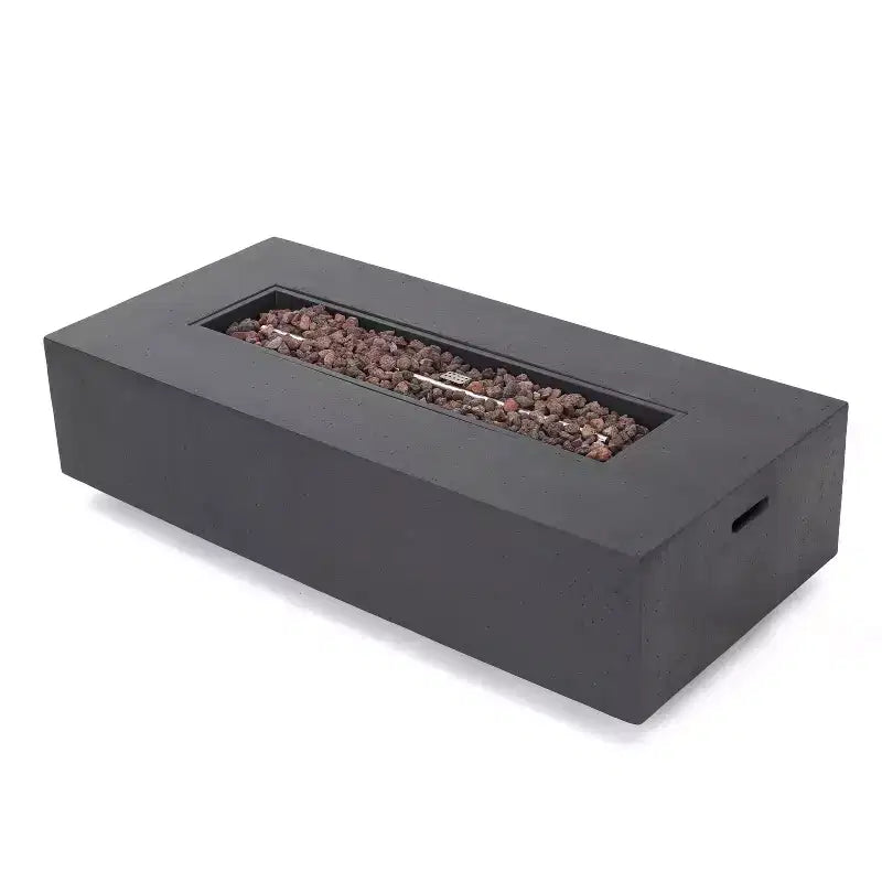 Cape Coral 5-teiliges Sitzgruppen-Set aus Aluminium und MGO mit Feuerstellentisch – Christopher Knight Home