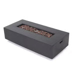 Cape Coral 5-teiliges Sitzgruppen-Set aus Aluminium und MGO mit Feuerstellentisch – Christopher Knight Home