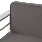 Cape Coral 5-teiliges Sitzgruppen-Set aus Aluminium und MGO mit Feuerstellentisch – Christopher Knight Home